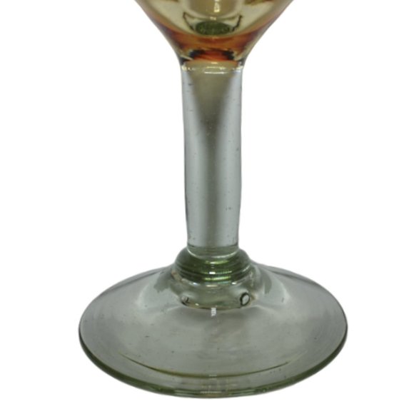 Set Of 4 Handblown Water Or Wine Glasses Red And Clear Stemmed - Picture 4 of 4